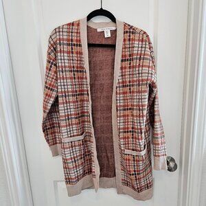 Max Studio Plaid Cardigan